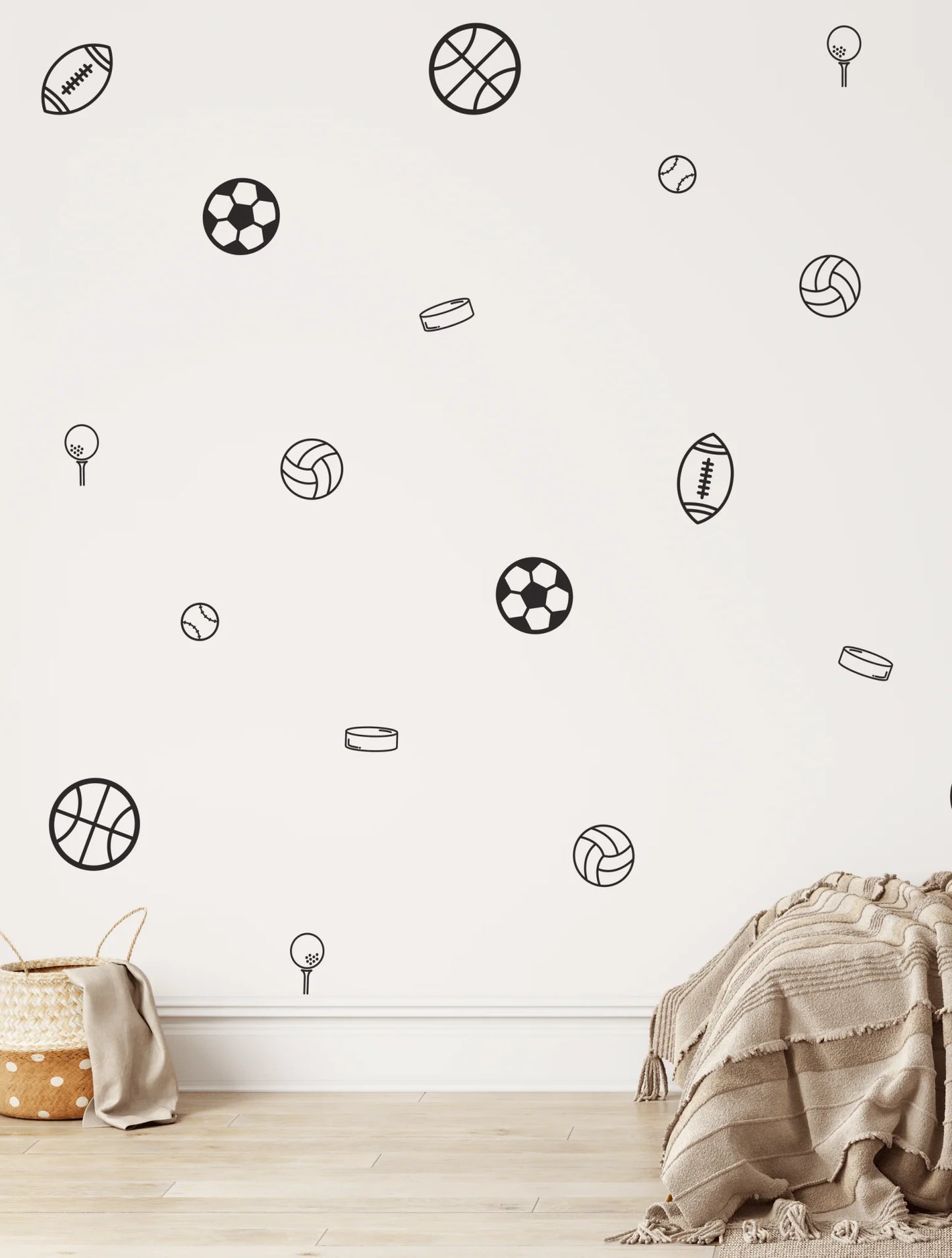 Simple Sports Decals (Peel and Stick Decals)