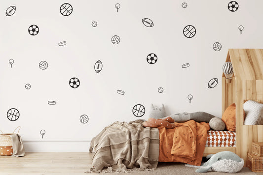 Simple Sports Decals (Peel and Stick Decals)