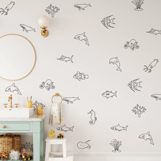Simple Underwater Decals (Peel and Stick Decals)