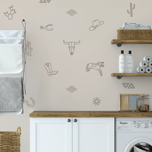 Simple Western Decals (Peel and Stick Decals)