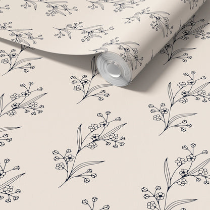 Sketched Twig Peel and Stick Wallpaper