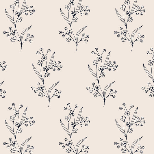 Sketched Twig Peel and Stick Wallpaper