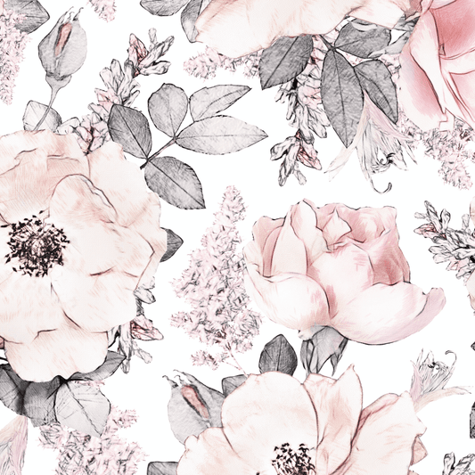 Snowy Rose Peel and Stick Wallpaper