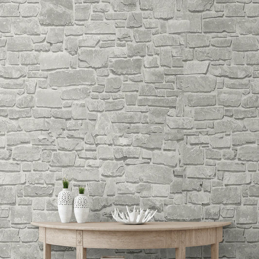 Stone Peel and Stick Wallpaper - Removable and Self-Adhesive