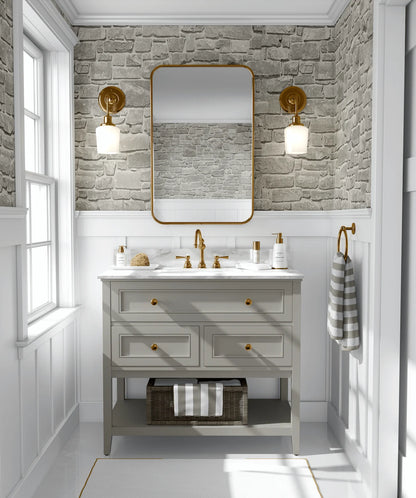 Stone Peel and Stick Wallpaper - Removable and Self-Adhesive