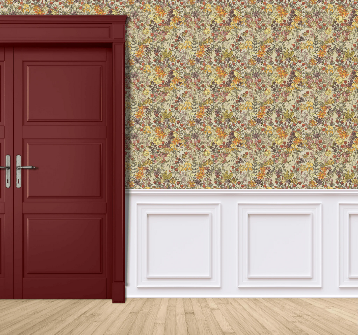 Summertime Floral Peel and Stick Wallpaper