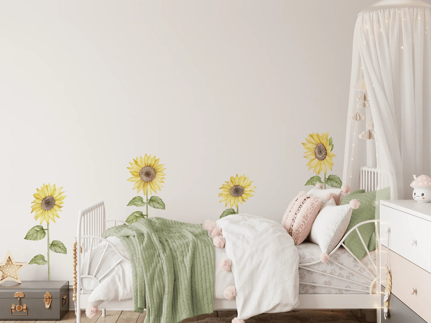 Sunflower and Butterfly Wall Stickers