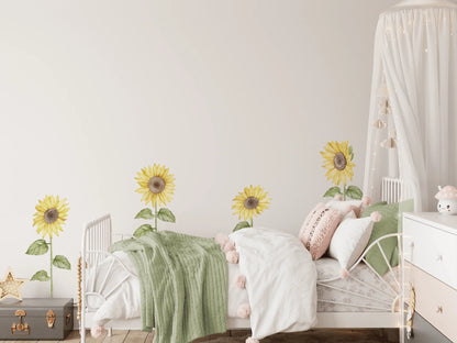 Sunflower and Butterfly Wall Stickers