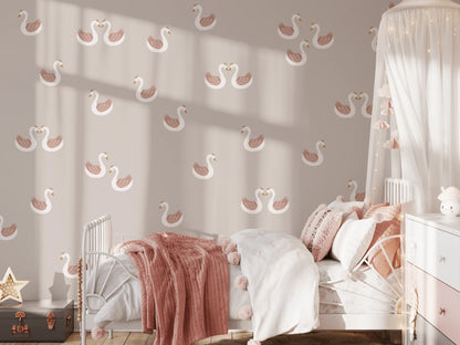 Swan Princess Wall Stickers (Peel and Stick Decals)