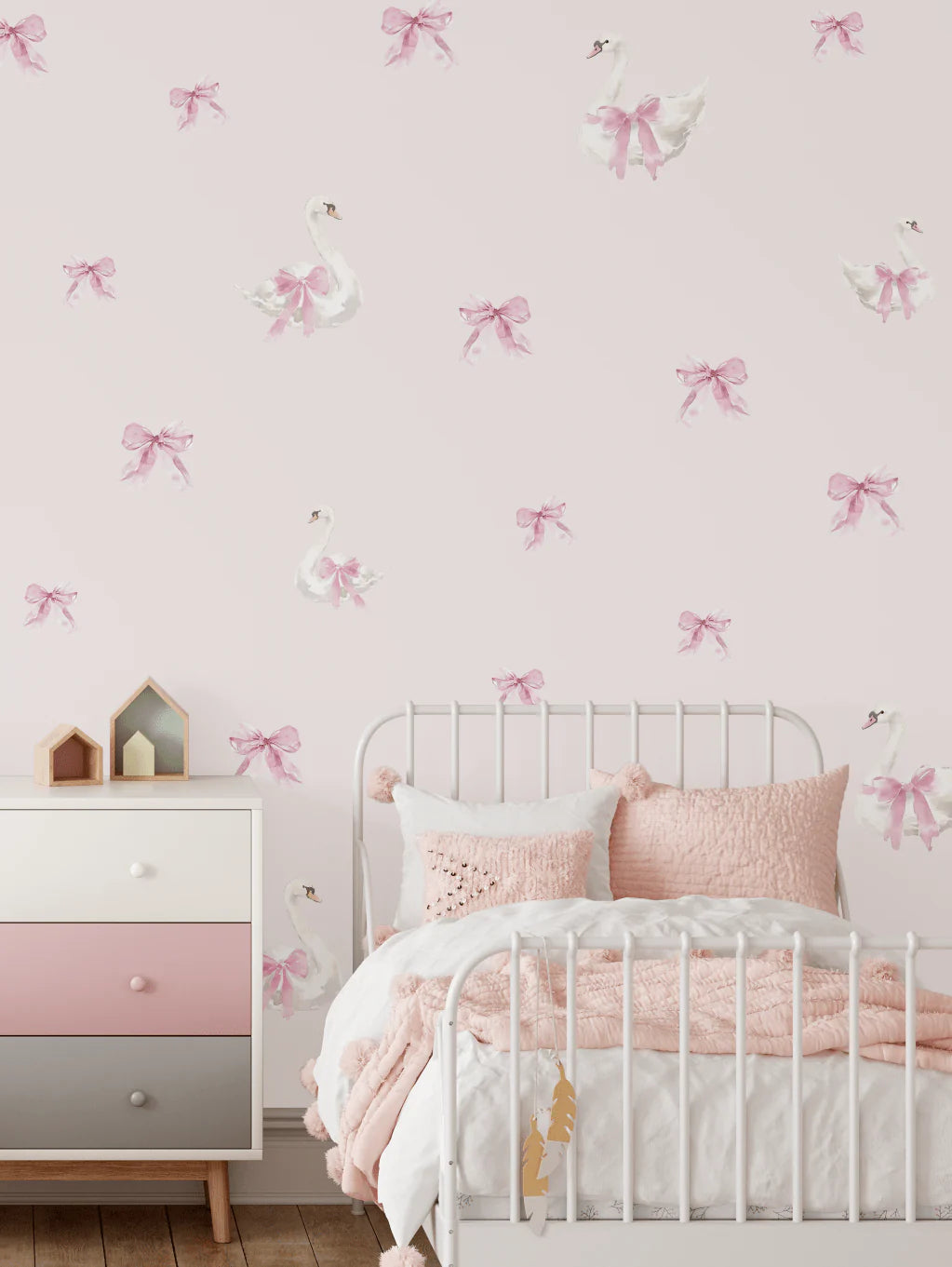 Swan Wall Stickers (Peel and Stick Decals)