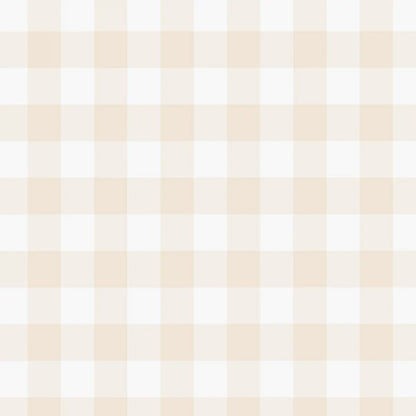 Tan Gingham Peel and Stick Wallpaper