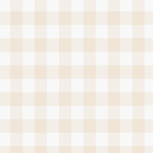 Tan Gingham Peel and Stick Wallpaper