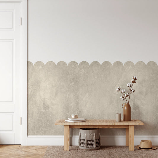 Textured Scallop Half Wall Panels