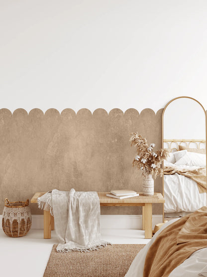 Textured Scallop Half Wall Panels