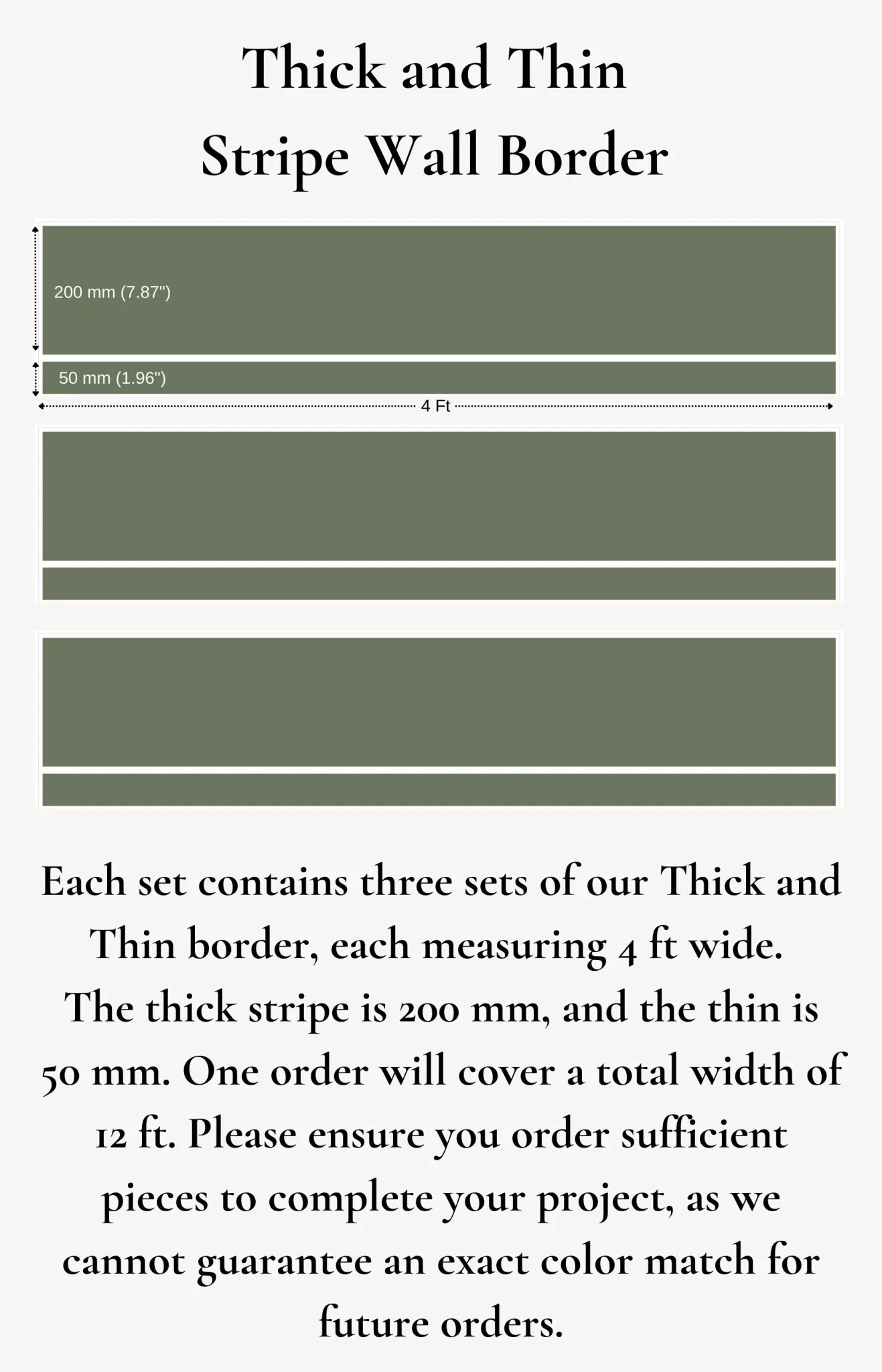 Thick and Thin Stripe Wall Border Stickers