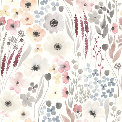 Vintage Anemones Removable Wallpaper (peel and stick)