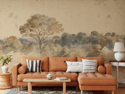 Vintage Landscape Wall Mural (Peel & Stick)