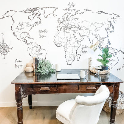Voyager World Map Decal