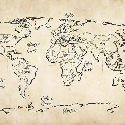Voyager World Map Decal
