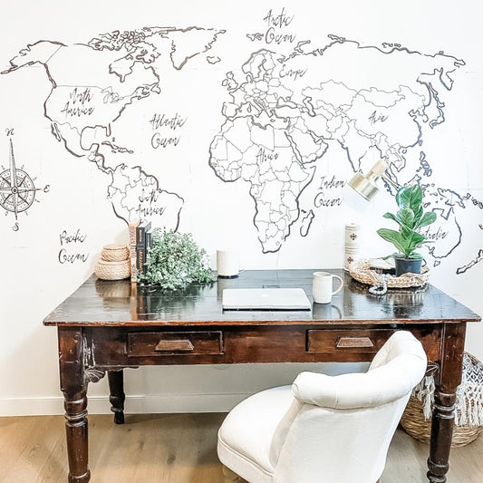 Voyager World Map Decal