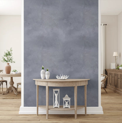 Antique Blue Limewash Wallpaper