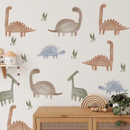 Watercolor Dinosaur Wall Stickers