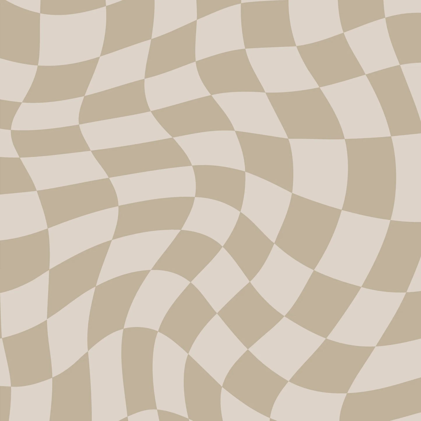 Wavy Checkerboard Peel and Stick Wallpaper
