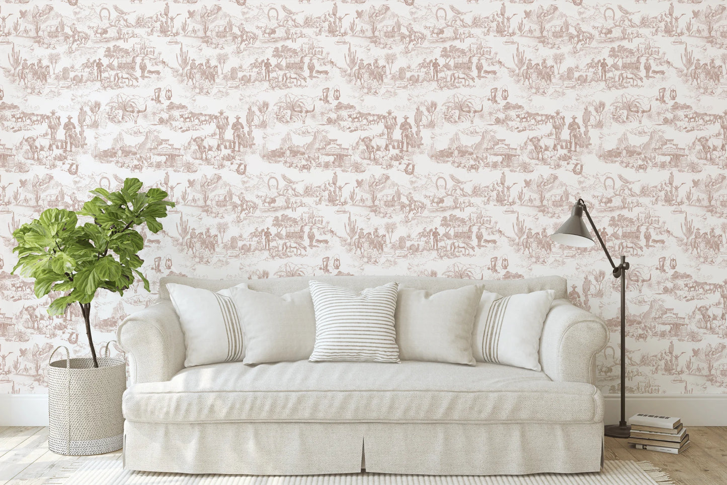 Western Toile Wallpaper