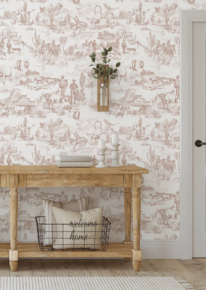 Western Toile Wallpaper