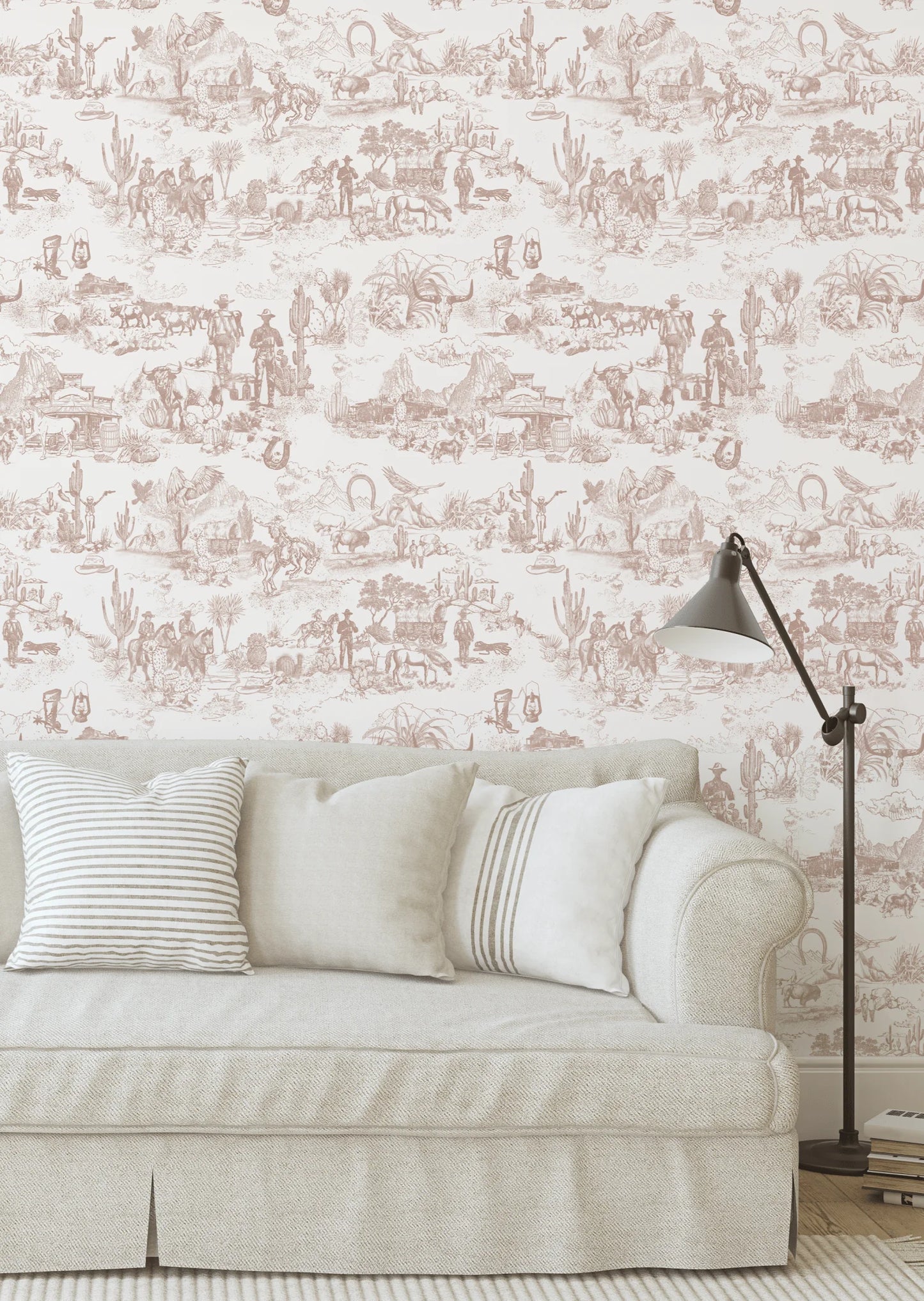 Western Toile Wallpaper
