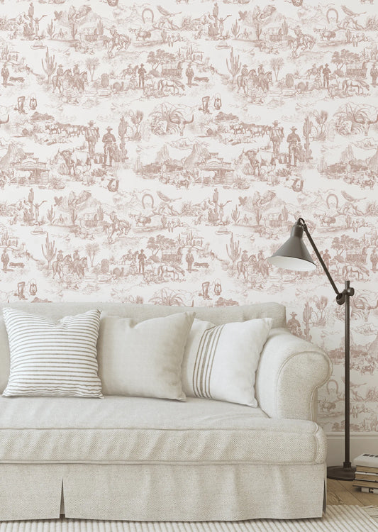 Western Toile Wallpaper