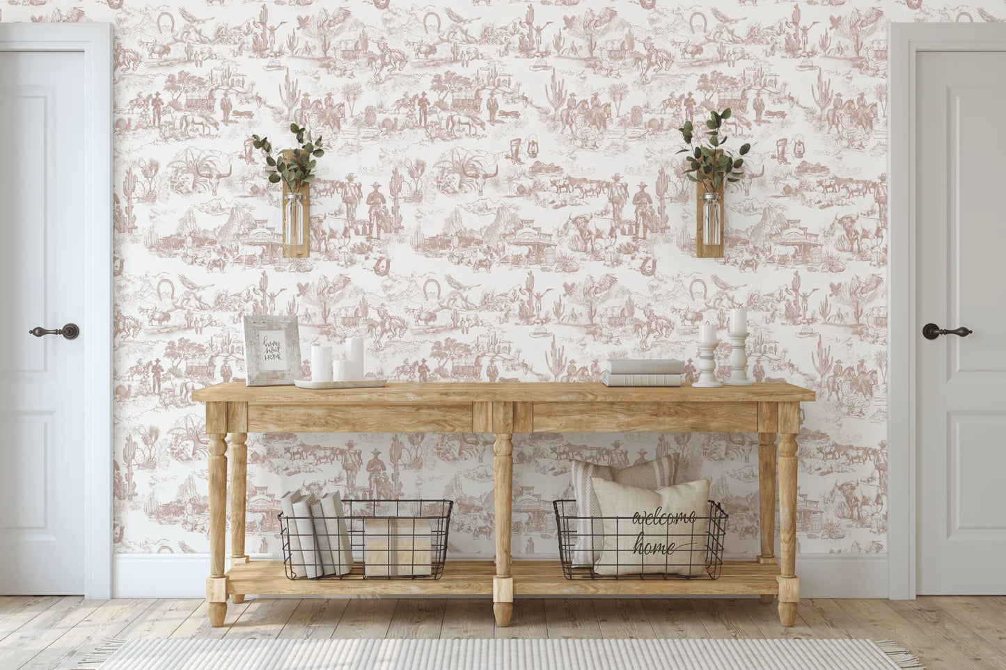 Western Toile Wallpaper
