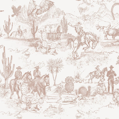 Western Toile Wallpaper
