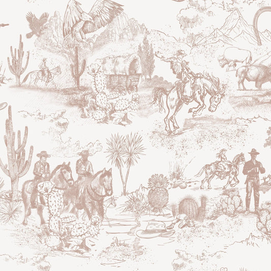 Western Toile Wallpaper