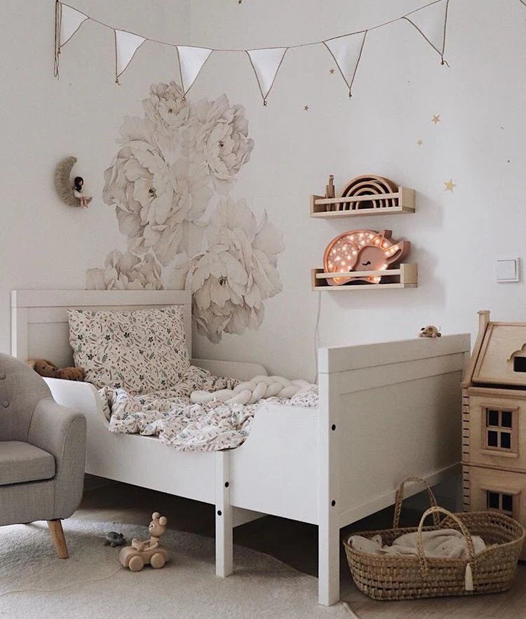 White Peony Flower Wall Stickers