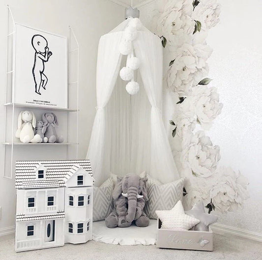 White Peony Flower Wall Stickers