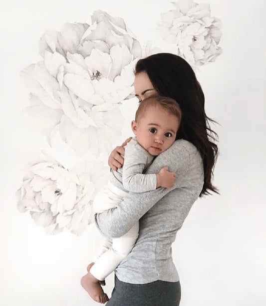 White Peony Flower Wall Stickers