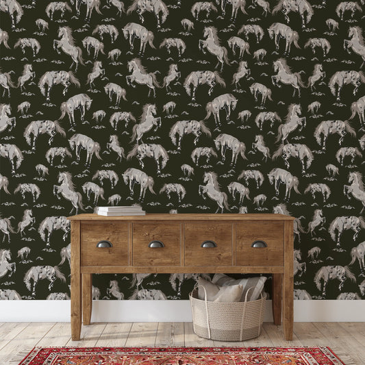 Wild Stallion Wallpaper, Peel and Stick and Removable