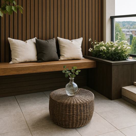 Dark Wood Vertical Slats for Contemporary Spaces